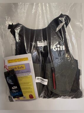 Gill Youth Black/Gray Life Jacket PFD with Red Accent